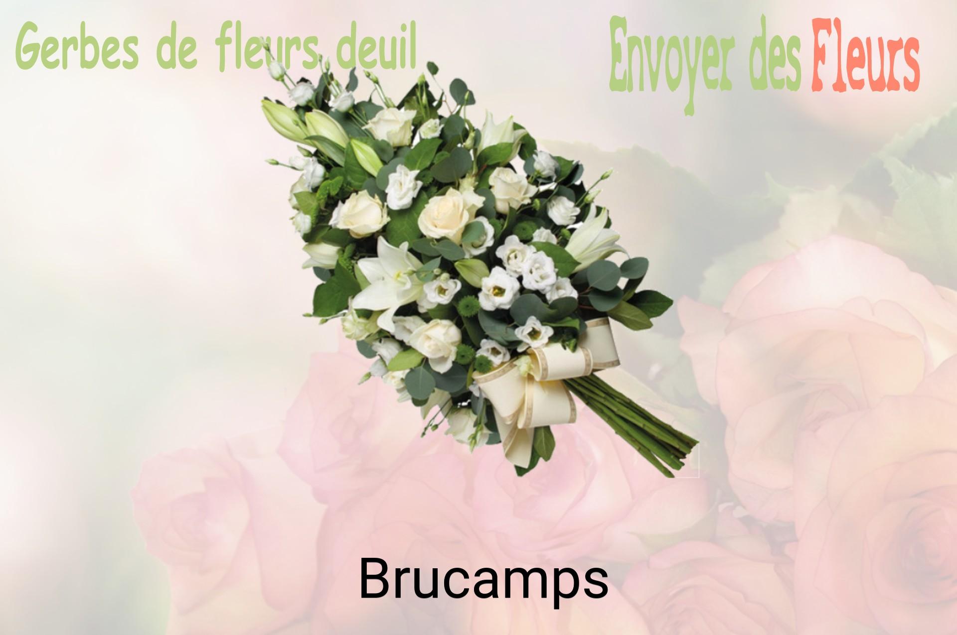 Gerbe de fleurs de deuil livrée à Brucamps
